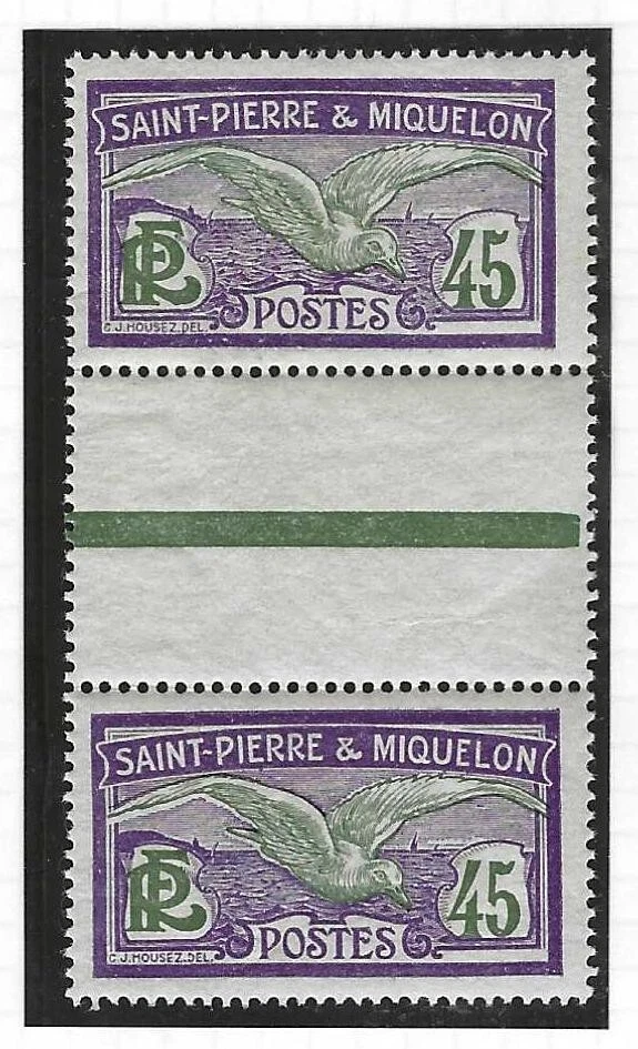 FRANCE ST. PIERRE ET MIQUELON 1909-1930 COLLECTION OF 15 GUTTER PAIRS - Image 2 of 4