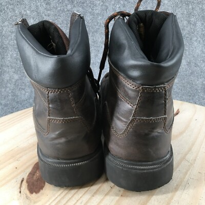 Brahma Work Boots Mens 13 Brown Faux Leather Lace Up Steel  display picture 3