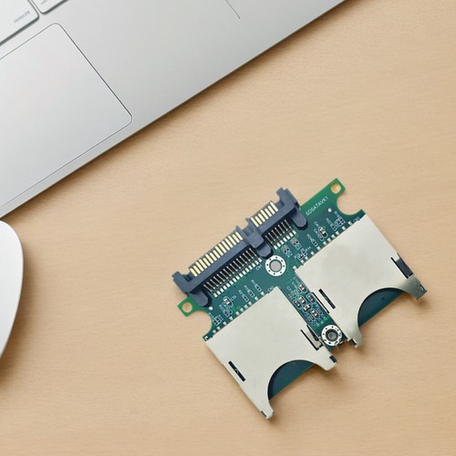 Dual SD To SATA SDD Card Adapter Converter SSD Adapter with Enclosure Case - - Afbeelding 9 van 12