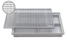 ACO 60x40cm Schuhabstreifer Maschenrost mit Bodenwanne Abstreiferrost Gitterrost