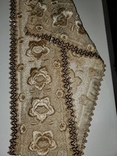 Vintage Hand Woven like Sash Belt Textile flowers patern Folk Art Belt