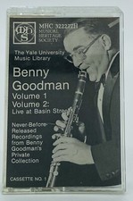 Benny Goodman Live At Basin Street Volume 1 Cassette Tape
