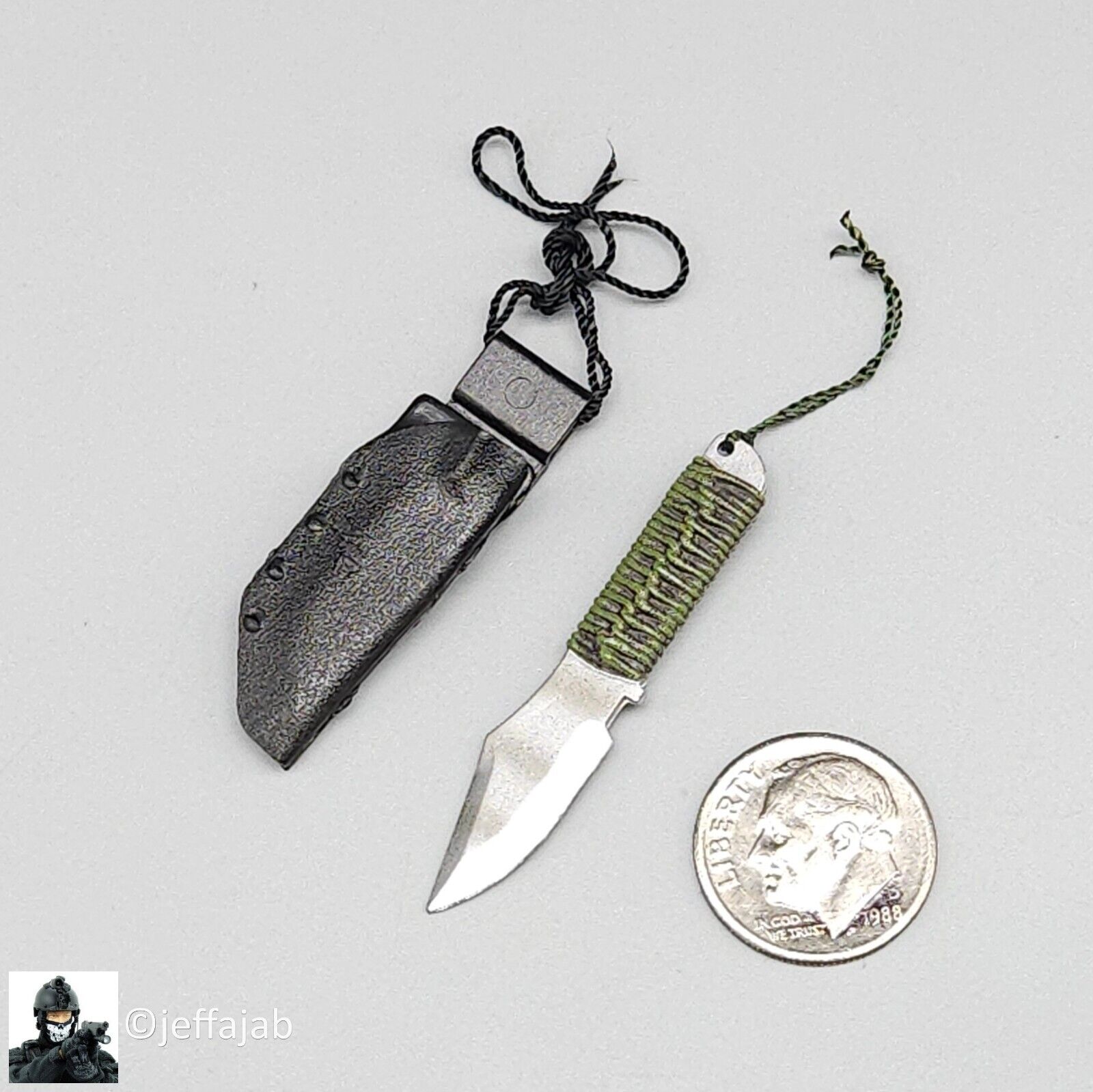 1:6 scale BBI Green Beret Rogue Combat Knife for 12" Figures