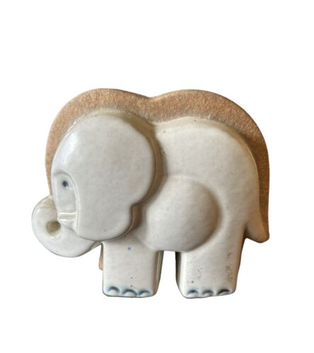 Vintage 1978 Lisa Larson Noah’s Ark Gustavsberg Elephant Couple Ceramic Pottery