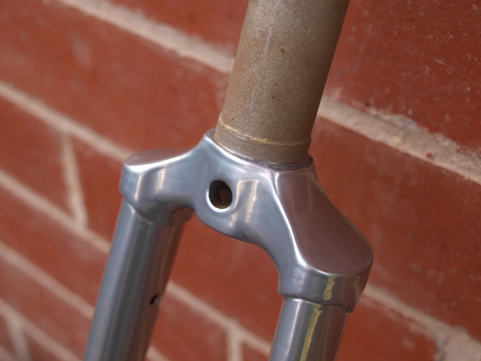 Vintage Gipiemme 1″ threadless cro-mo lugged steel fork 700c road 1980s Columbus - Image 4 of 4