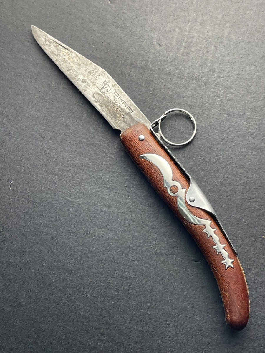 Okapi South Africa Big Sable Folding Knife, Cherry Wood Handle | eBay