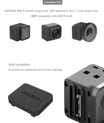 Silicone Gel Protective Lens Cover Dustproof Cover for Insta360 ONE R Lens - Photo 7 sur 9
