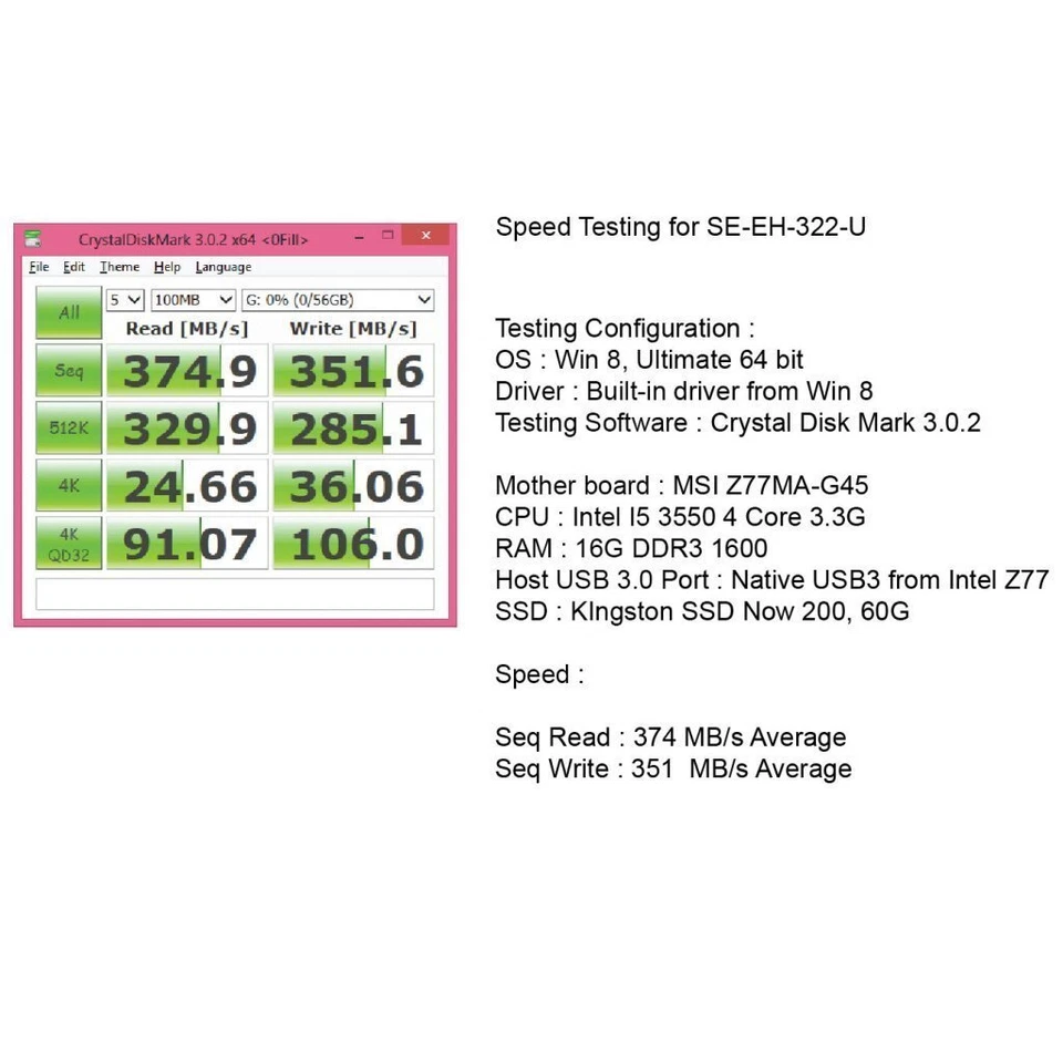 - SE-EH-322-U - USB 3.0 Tool Free 2.5 inch SATA III Hard Drive External Enclo... - Image 4 of 4