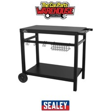 Sealey DG45 Dellonda Plancha Trolley with Utensil Holder - Black