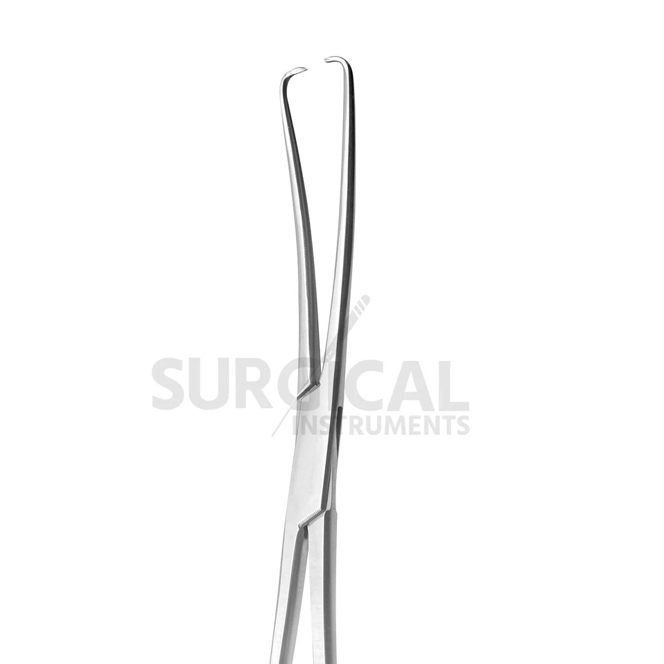3 pinças de tenáculo duplas 9,50" ginecologia dupla curva grau cirúrgico alemão - Imagem 4 de 4