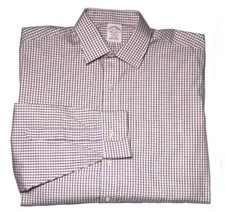  92 Brooks Brothers Supima Cotton Dress Shirt MADISON Fit Check Size 16 X 34