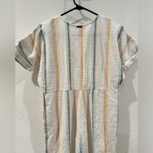 Billabong X The Salty Blonde Dreamweaver Striped 100% Cotton Cropped Jumpsuit M - 第 11/16 張圖片