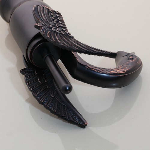 Swan Deck Mount 1 Handle Bathroom Basin Sink Vessel Faucet Mixer Waterfall Taps - Bild 20 von 45