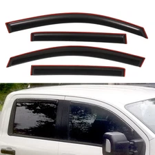 In-Channel Window Visor Rain Guard Vent Shade for 2017-2024 Nissan Titan CrewCab