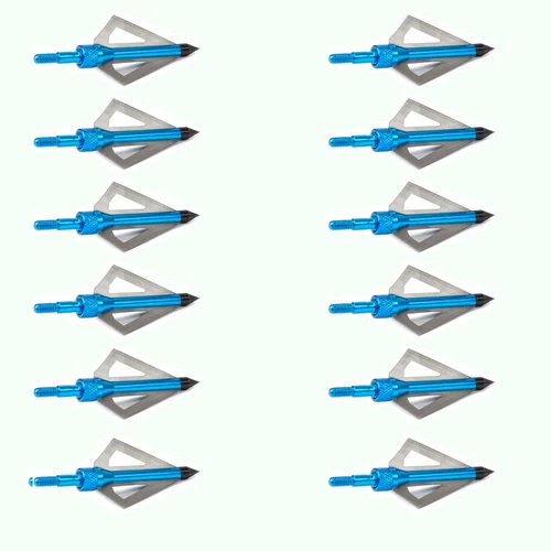 12 piezas de puntas de flecha de arco compuesto de 3 hojas con puntas anchas de caza - Imagen 16 de 31