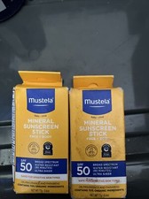 2 Mustela Baby Mineral Sunscreen Stick SPF 50 Broad Spectrum 0.6 oz Ex 4/26 L19