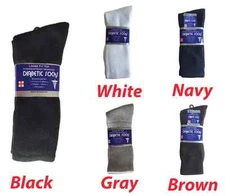 Diabetic CREW circulatory Socks Health Men’s  Cotton ALL SIZE 