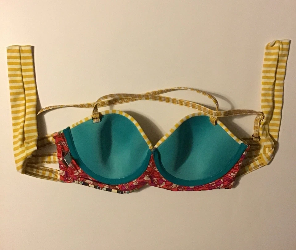 maaji swimwear medium top women Yellow Stripes - Image 3 of 4