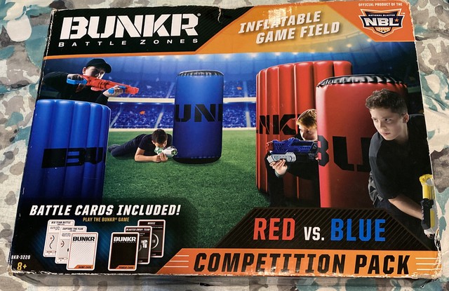 Bunkr Battle Zones Red Vs. Blue Competition Pack Inflatable Game Field 4 Pieces for sale online