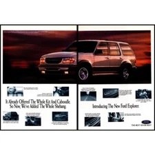 1995 Ford Explorer 4 Door SUV 2 Page Vintage Print Ad Sunset Time Lapse Wall Art