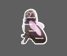 Dog Smile Sticker Butterfly Waterproof NEW