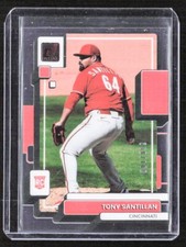 TONY SANTILLAN 2022 DONRUSS CLEARLY RC #26 [RED COLOR MATCH 58/100]--CIN REDS