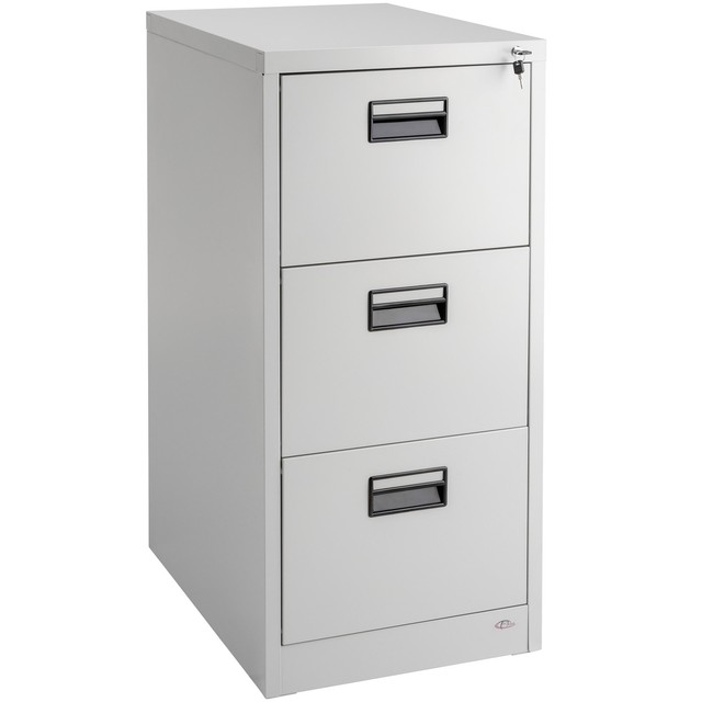 Tectake 402487 62 4x46x102 8cm Armoire De Bureau En Acier Avec 3 Tiroirs Grise Achetez Sur Ebay