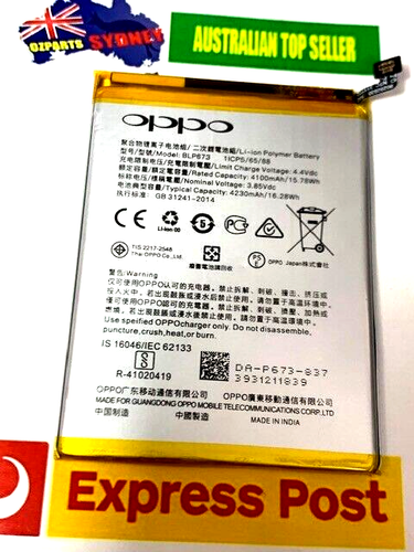 Original OPPO A3, A5, AX5, A5S A55, A7, AX7, A1603, Model: BLP673 Li-ion Battery - 第 1/11 張圖片