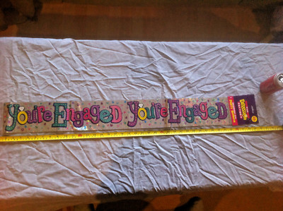 You're Engaged Silber Party Feier Banner Dekoration 2,6 m lang Regent