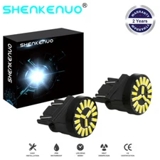 2pcs 3157 3057 LED Reverse Backup Light Bulbs 6000K White Super Bright Plug&Play