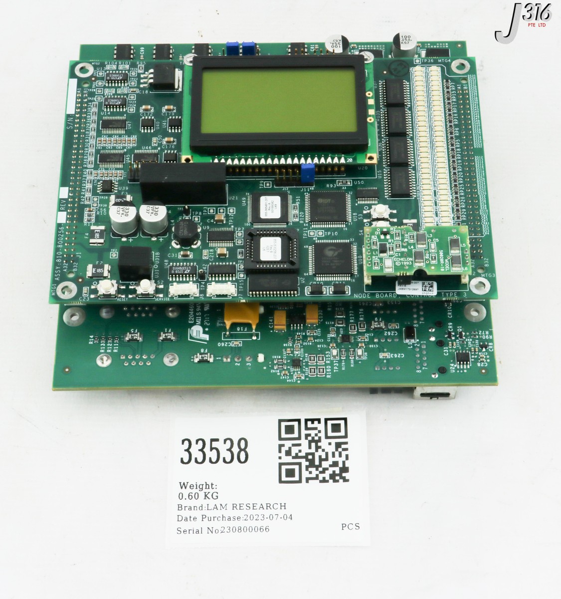 【a】 33538 LAM RESEARCH PCB ASSY, NODE 2 MB, PM, HE W/ 810-800256-207