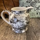 Vintage Arthur Wood Black Gray White Chintz/Rose Pitcher Large Creamer, England