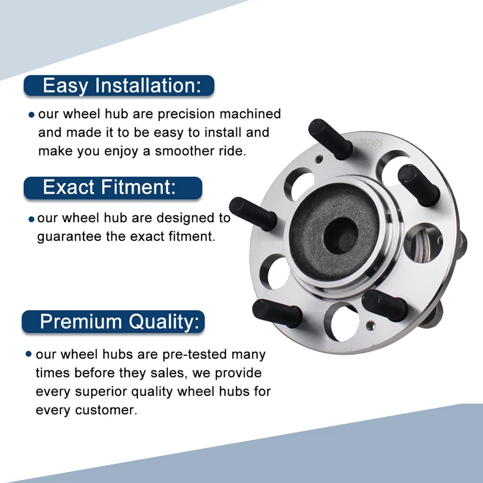 Conjunto de buje de cojinete de rueda trasera para Kia Soul 2014-2019 2015-19 Kia Soul EV 2014-2019 Foto 2 de 4