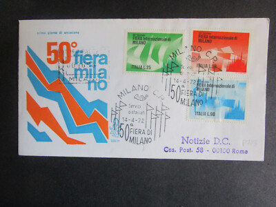 1972 FDC ITALIEN REPUBLIK 50. AUSGABE MESSE INT.LE DI MILANO (P773)