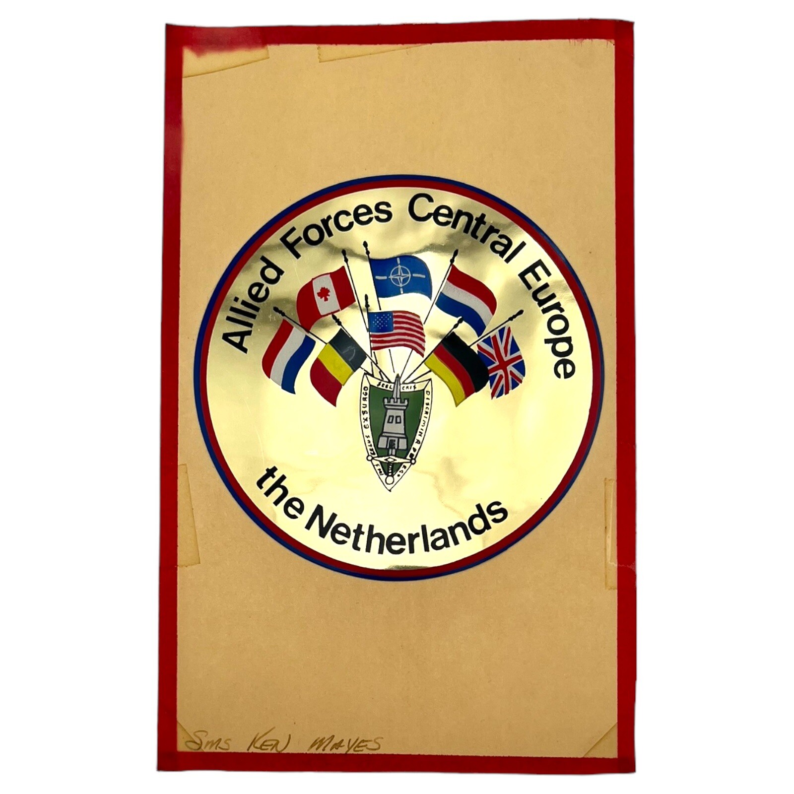 VTG Allied Air Forces Central Europe Netherlands Sticker Emblem SMS Ken ...