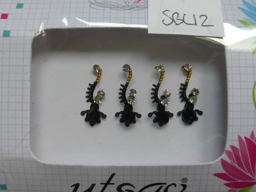 Beautiful Quality Faux Crystal Indian Bindi * Black (2015-APR) - Picture 9 of 19
