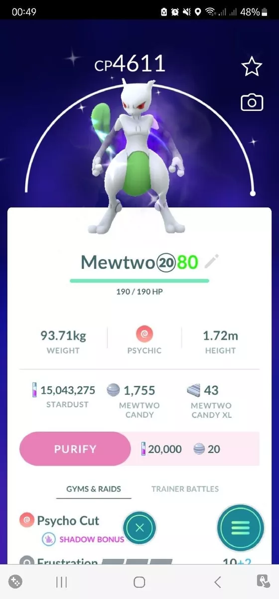 New moves for Mewtwo - Pokemon GO