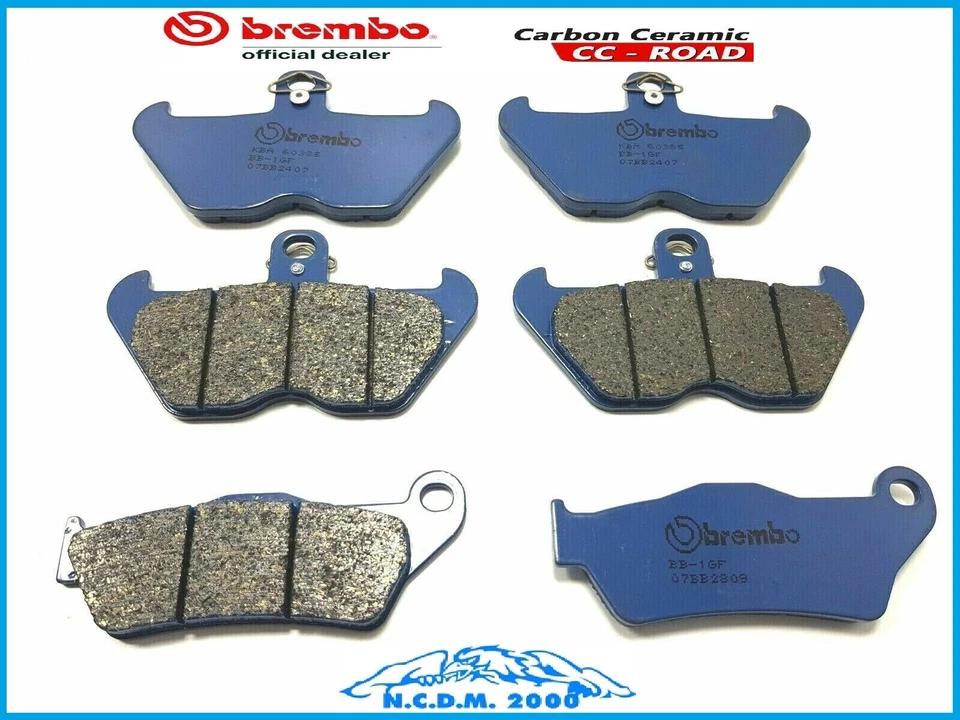 Pastillas de freno delanteras + traseras Brembo de cerámica de carbono para BMW R 1200 C 2001 Foto 3 de 3
