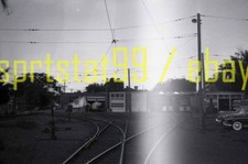 PE Pacific Electric - Locomotives in Shed - Vintage B&W Railroad Negative