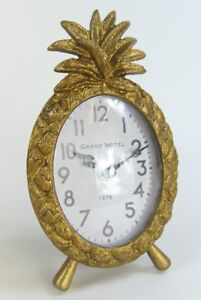 Four Seasons Clock Art Deco style Ornate Gold Pineapple Mantle Mantel