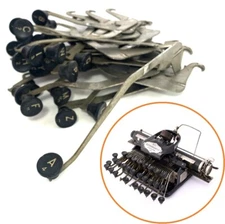 One (x1) Black Blickensderfer Typewriter Key Antique Keyboad Keytop Part Vtg