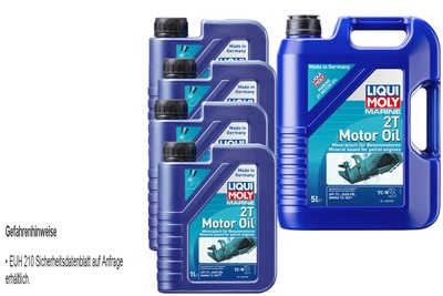 9 L Liqui Moly Marine Fully Synthetic 2T Motor Oil Motoröl Bootsöl API TC