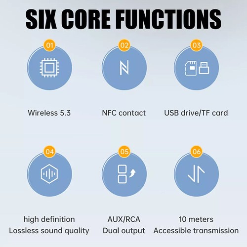 5.3 Audio Sender Mm Bluetooth 3 Nfc Wireless 2 Aux Auf Rca Empfänger - Afbeelding 13 van 17
