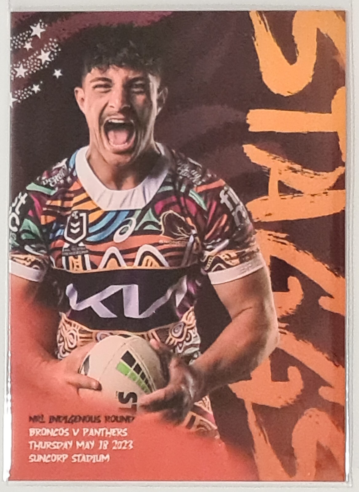 2023 NRL *INDIGENOUS ROUND* BRISBANE BRONCOS NRL TRADING CARD SET X 5