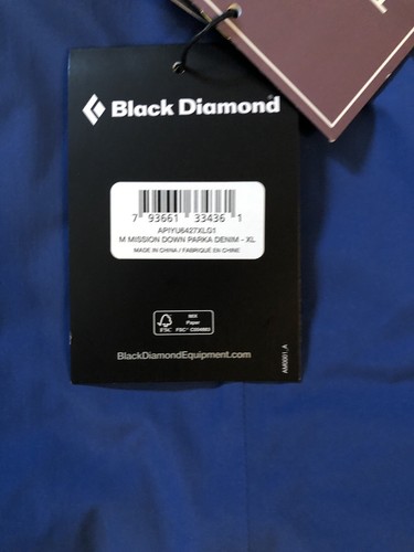 Black Diamond Mission Down Parka Jacket - Men's Size Extra Large New With Tags - Picture 6 of 11