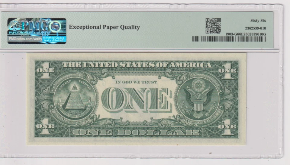 Fr 1903-G 1969 $1 FRN G21320922C PMG 66EPQ CHICAGO GEM CU GREEN SEAL - Image 2 of 2