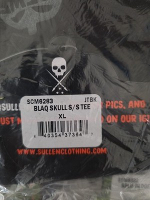 Brand new Sullen Clothing  Blaq Skulls  T-Shirt, size XL, factory sealed