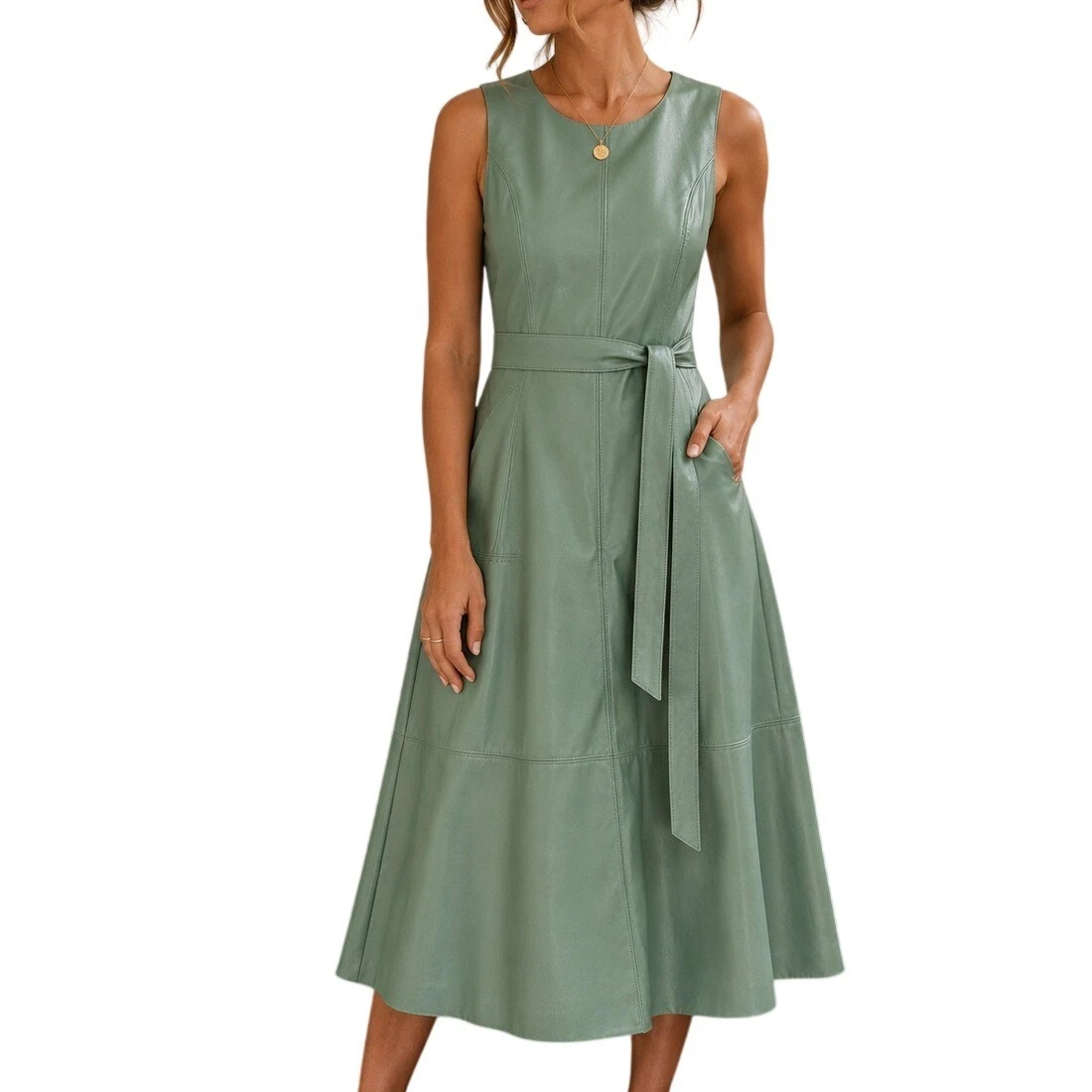 women's simply vera vera wang pleated midi dress Simply Vera Vera Wang Pleated Midi Dresses