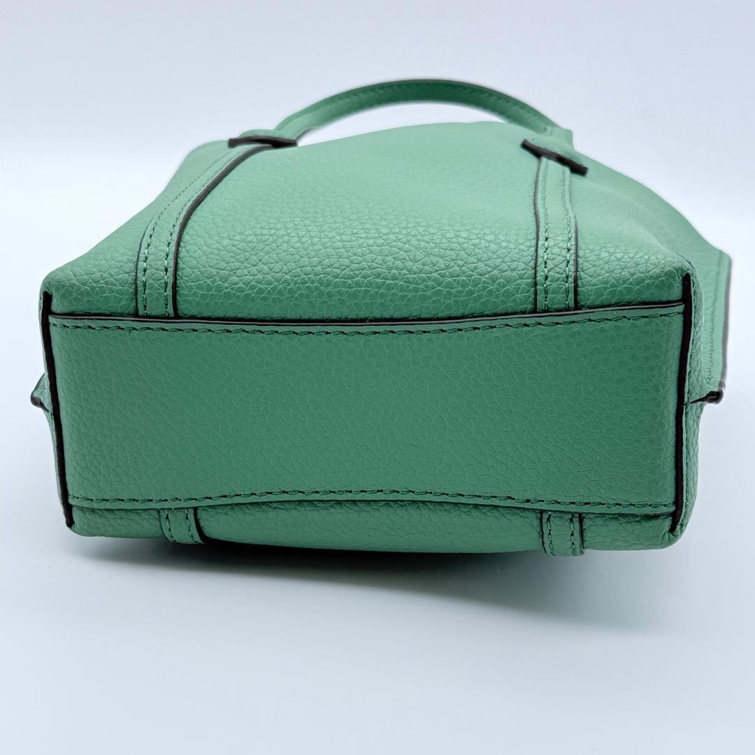 Tory Burch Perry Mini Tote Bag 2-Way Leather Green Women's From Japan thumbnail 20