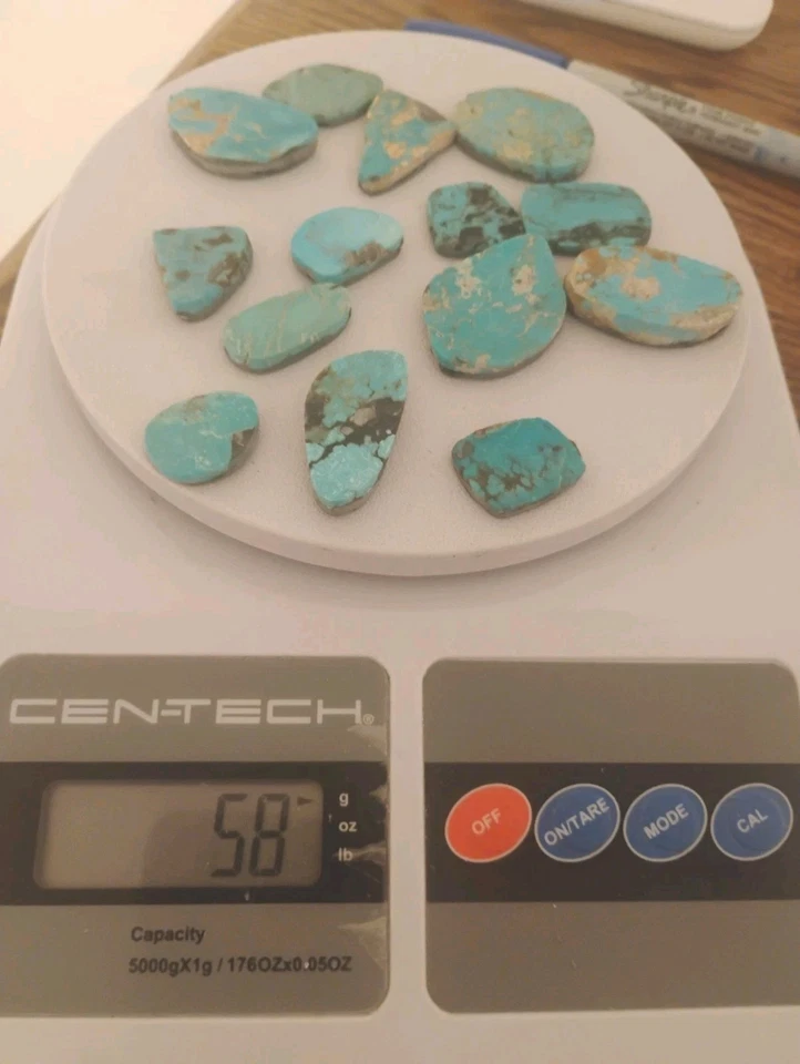 Kingman Cabochons,稳定,支撑,59 克。 漂亮的混合 — 第 2/3 张图片